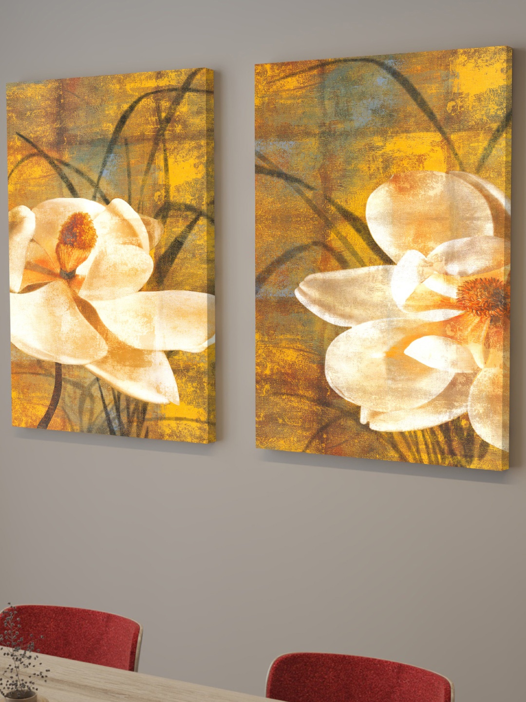 

Art Street White & Brown 2 Pieces Flower Painting Wall Art