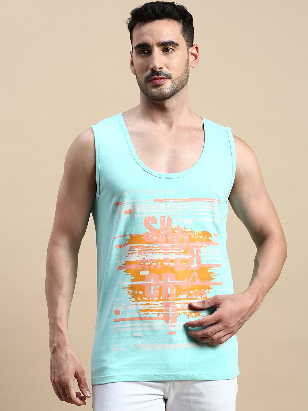 

BLACK RADIO Graphic Printed Pure Cotton T-shirt, Blue