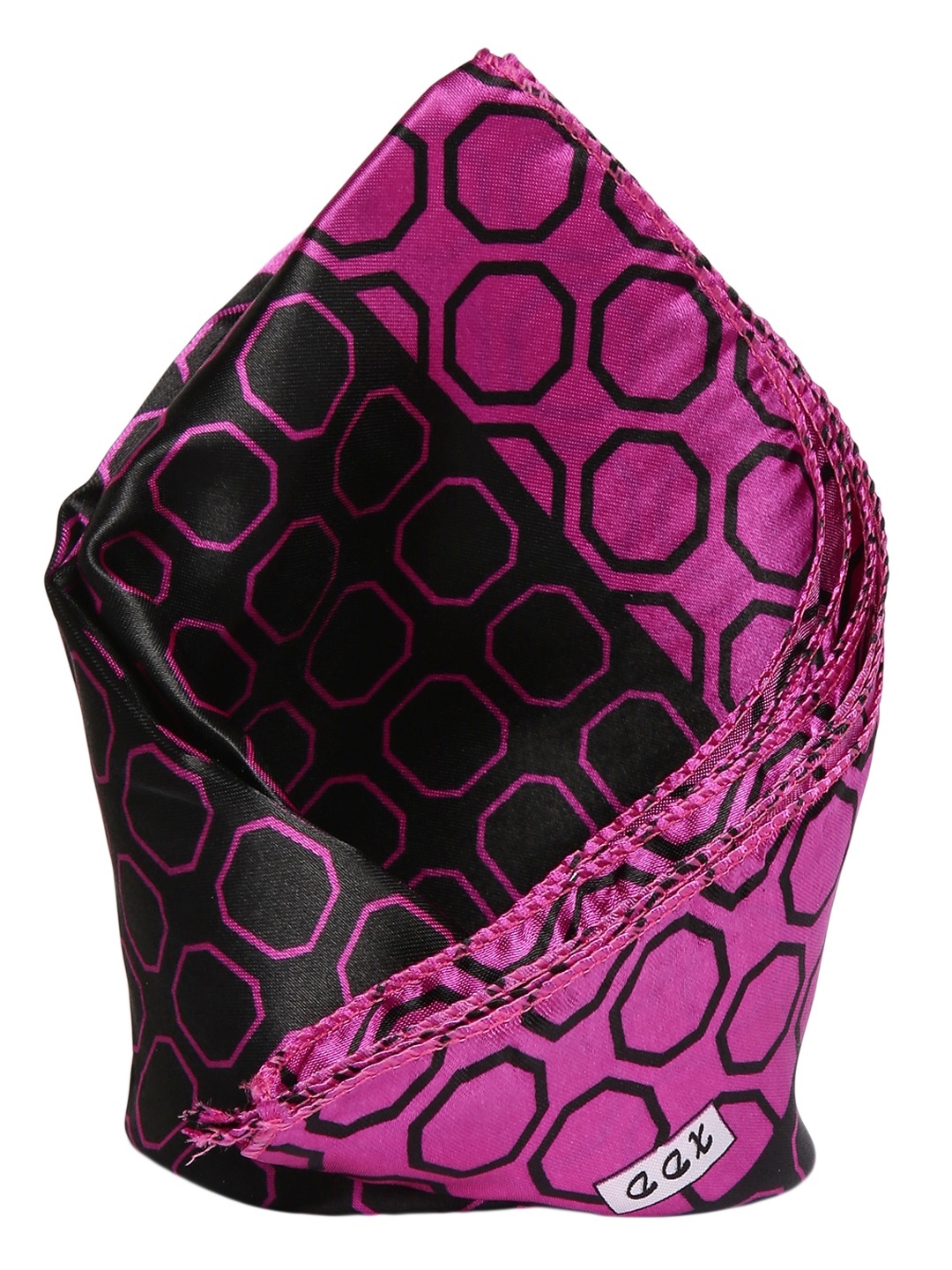 

Alvaro Castagnino Men Black & Magenta Printed Pocket Square