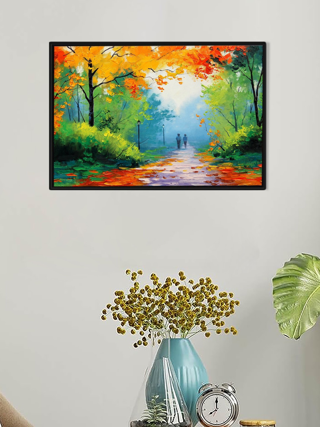 

Art Street Black & Green Forest Tree Scenery Printed Framed Wall Art