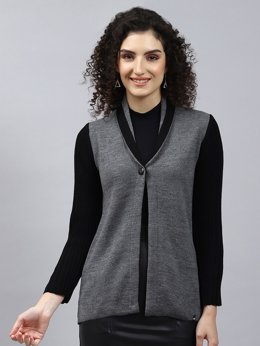 

Monte Carlo Shawl Collar Woollen Cardigan, Grey