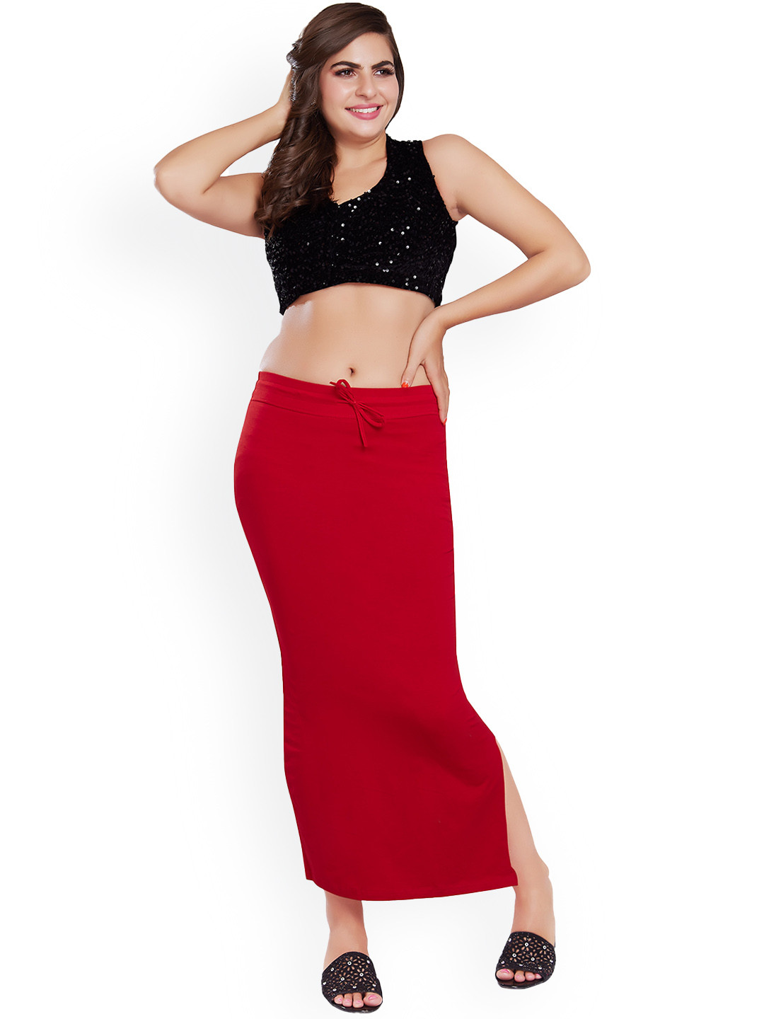 

Rani Saahiba Stretchable Saree Shapewear, Red