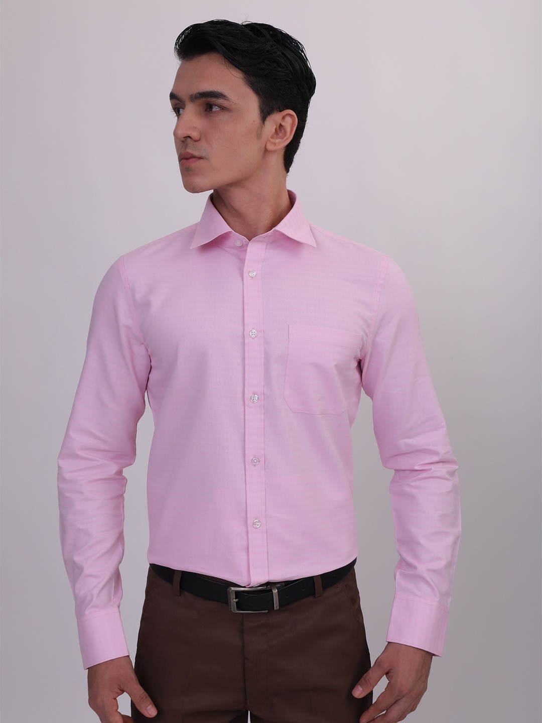

MUTAQINOTI Regular Fit Comfort Formal Shirt, Pink
