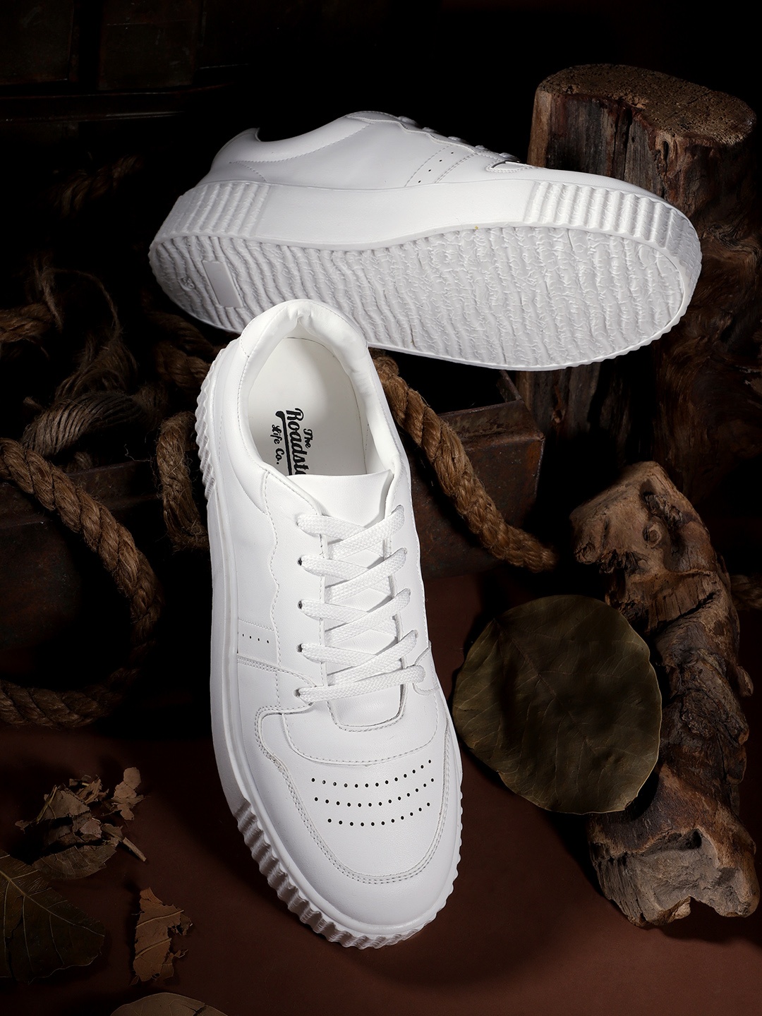 

Roadster Women Perforated Sneakers, White