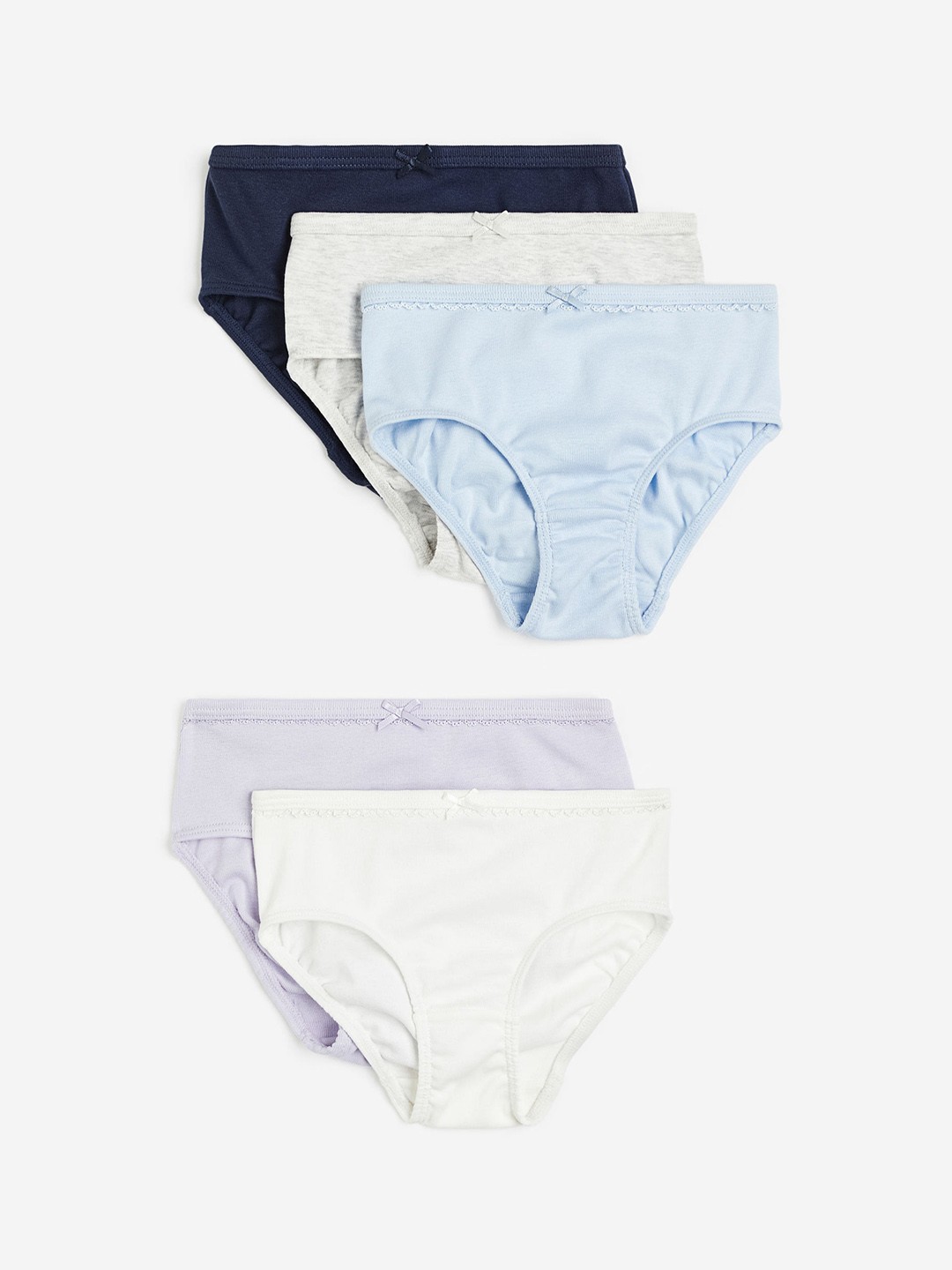 

H&M Girls 5-Pack Cotton Briefs, Blue