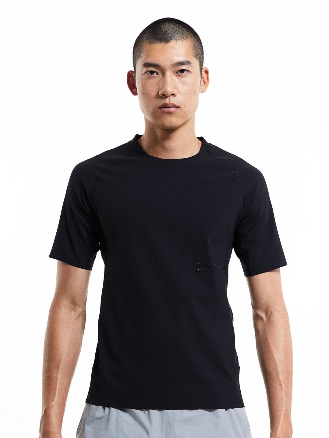 

H&M DryMove Printed Sports T-shirt, Black