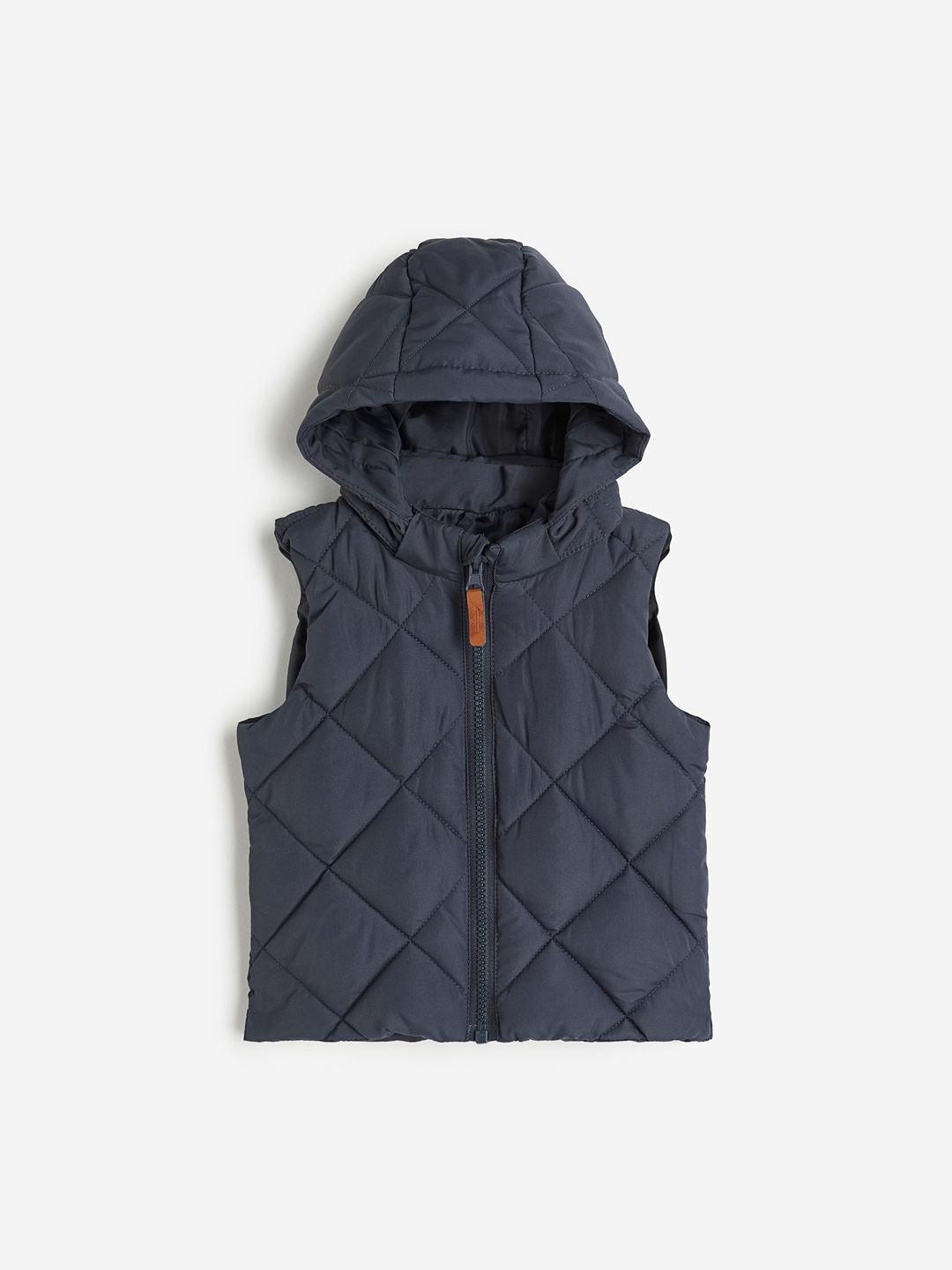 

H&M Girls Hooded Padded Gilet, Blue