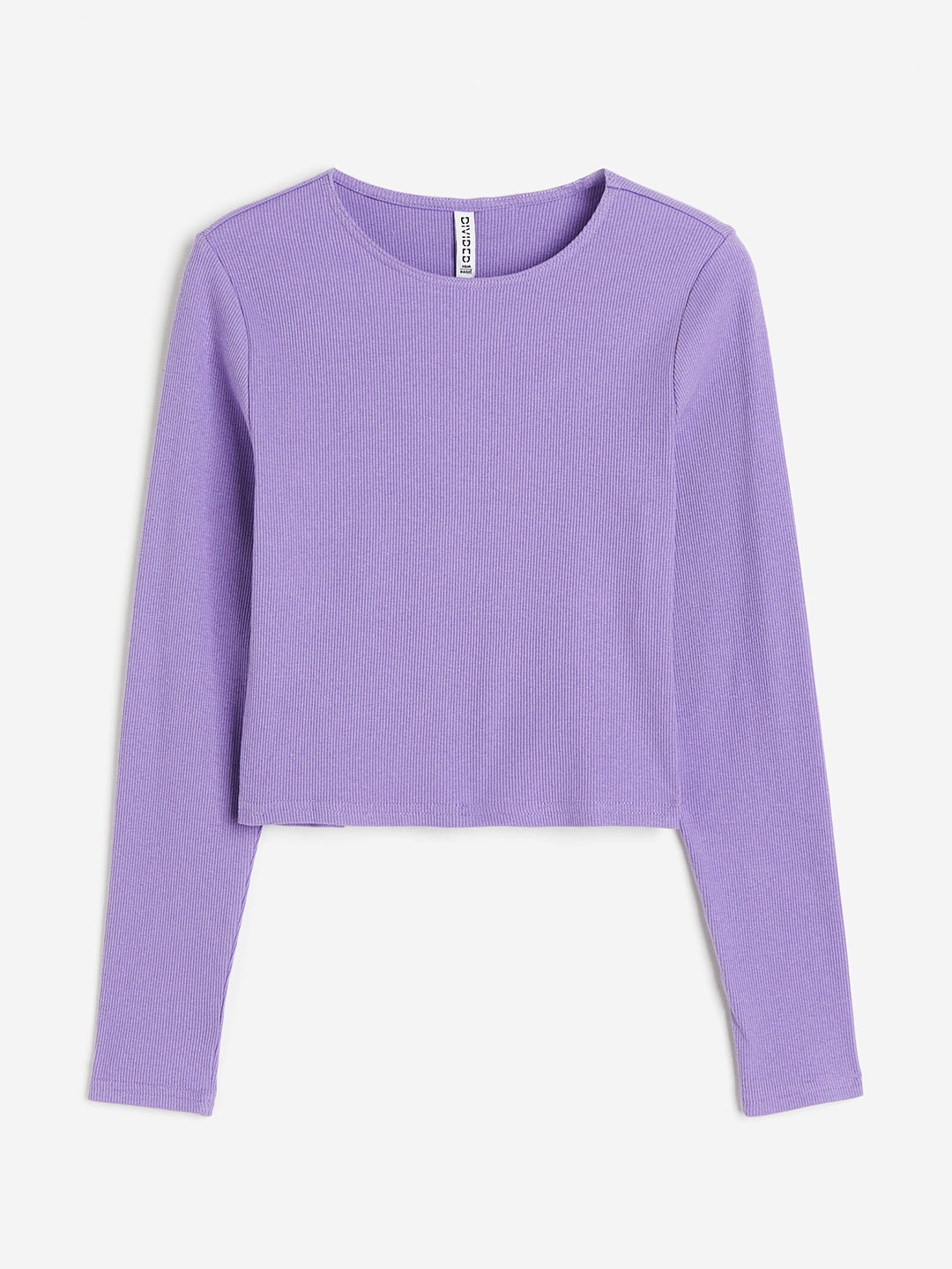 

H&M Ribbed Top, Purple