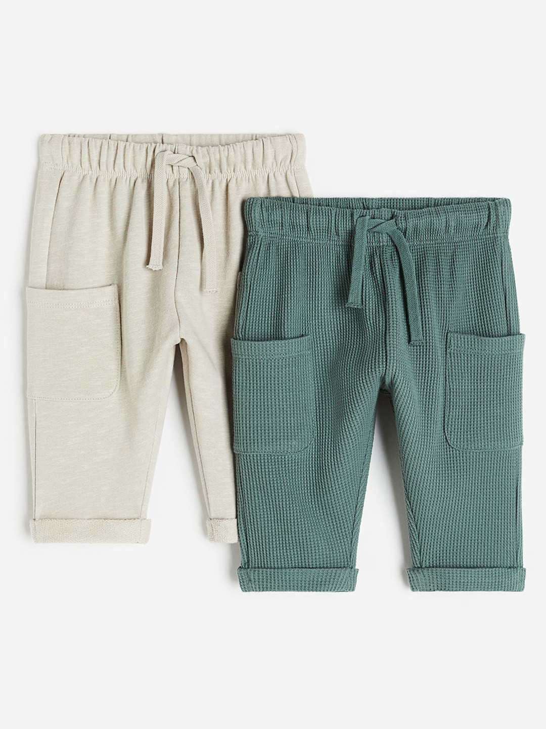 

H&M Boys 2-Pack Cotton Joggers, Green