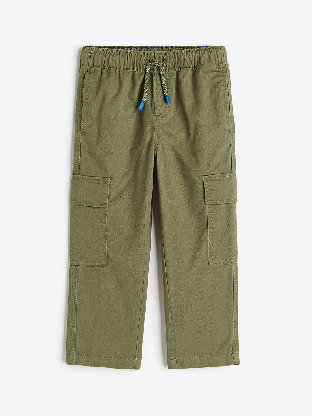 

H&M Boys Twill Cargo Trousers, Green