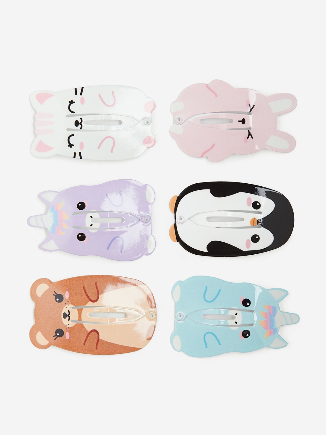 

H&M Girls 6-Pack Hair Clips, Purple