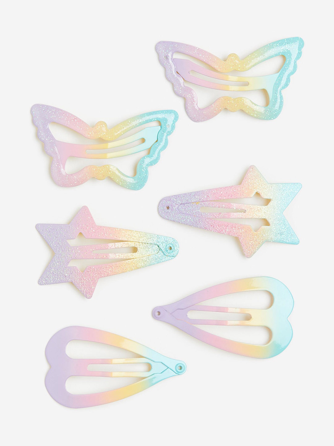 

H&M Girls 6-Pack Hair Clips, Pink