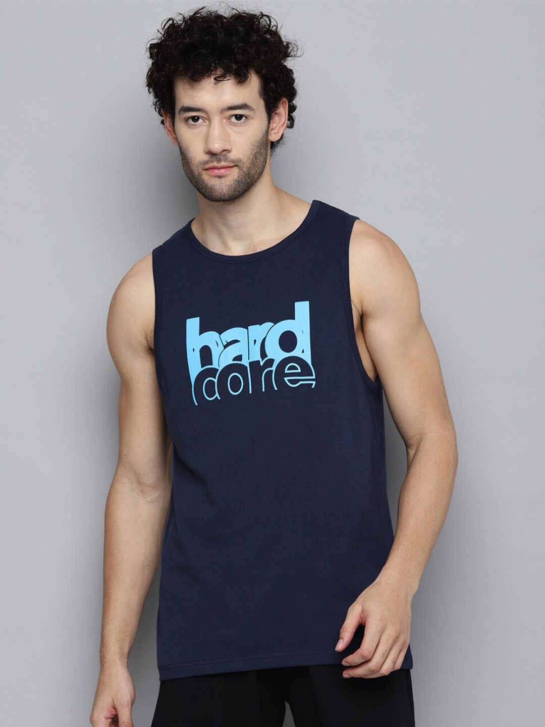 

Kook N Keech Navy Blue Typography Printed Cotton T-shirt