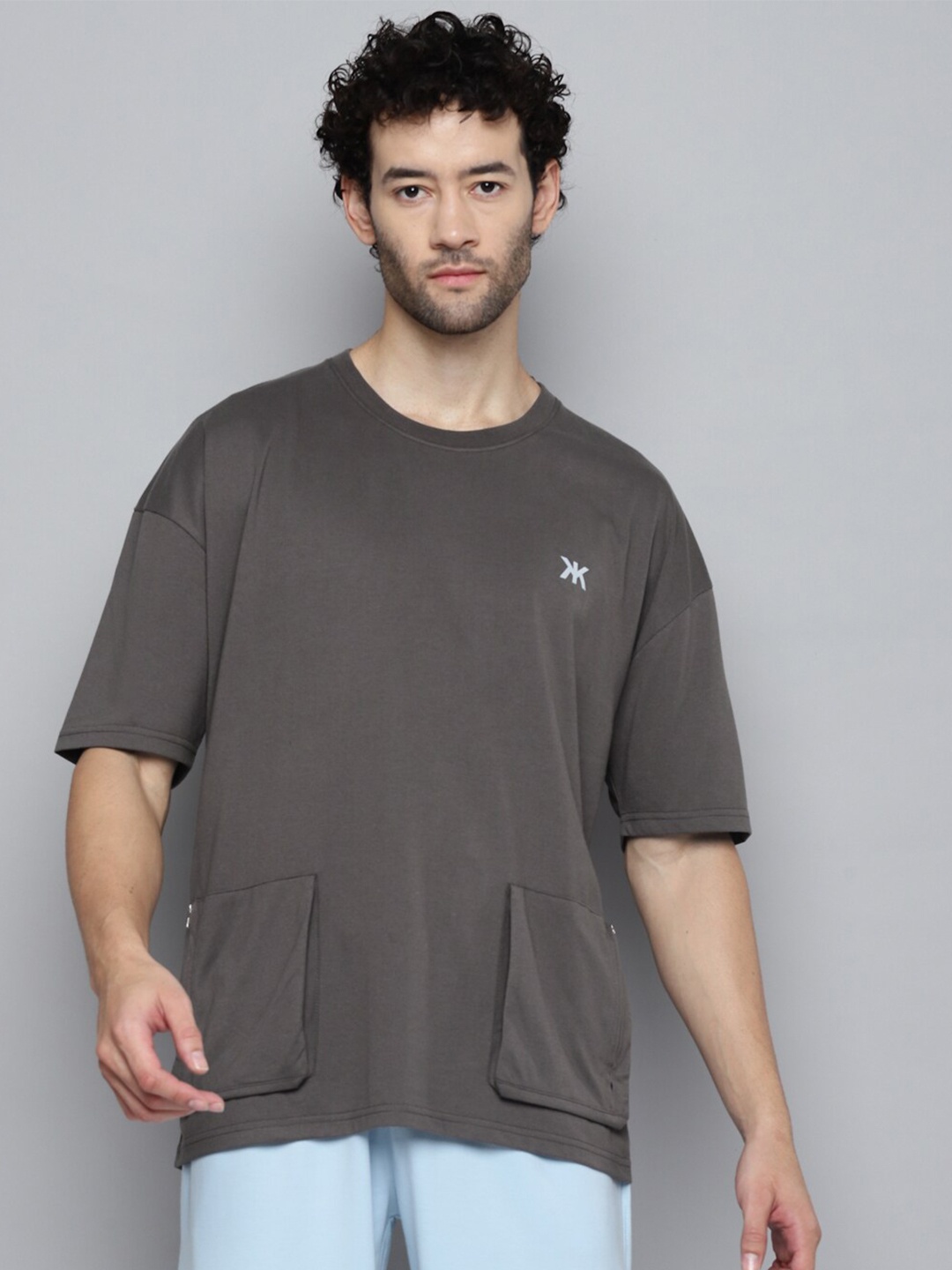 

Kook N Keech Charcoal Oversized Cotton T-shirt