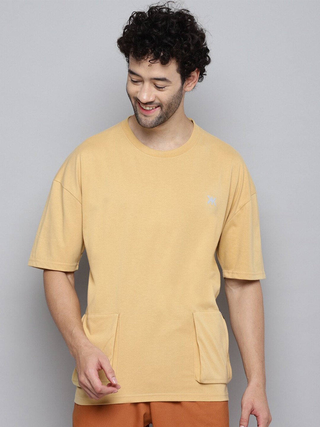 

Kook N Keech Mustard Yellow Oversized Cotton T-shirt