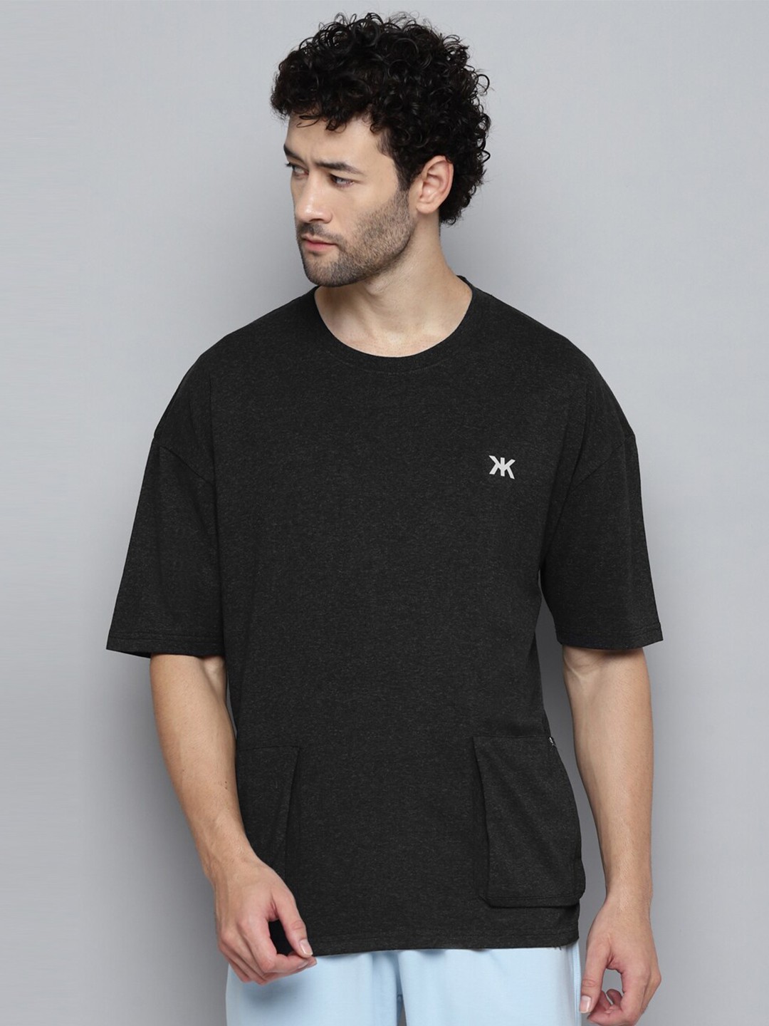 

Kook N Keech Charcoal Oversized Cotton T-shirt