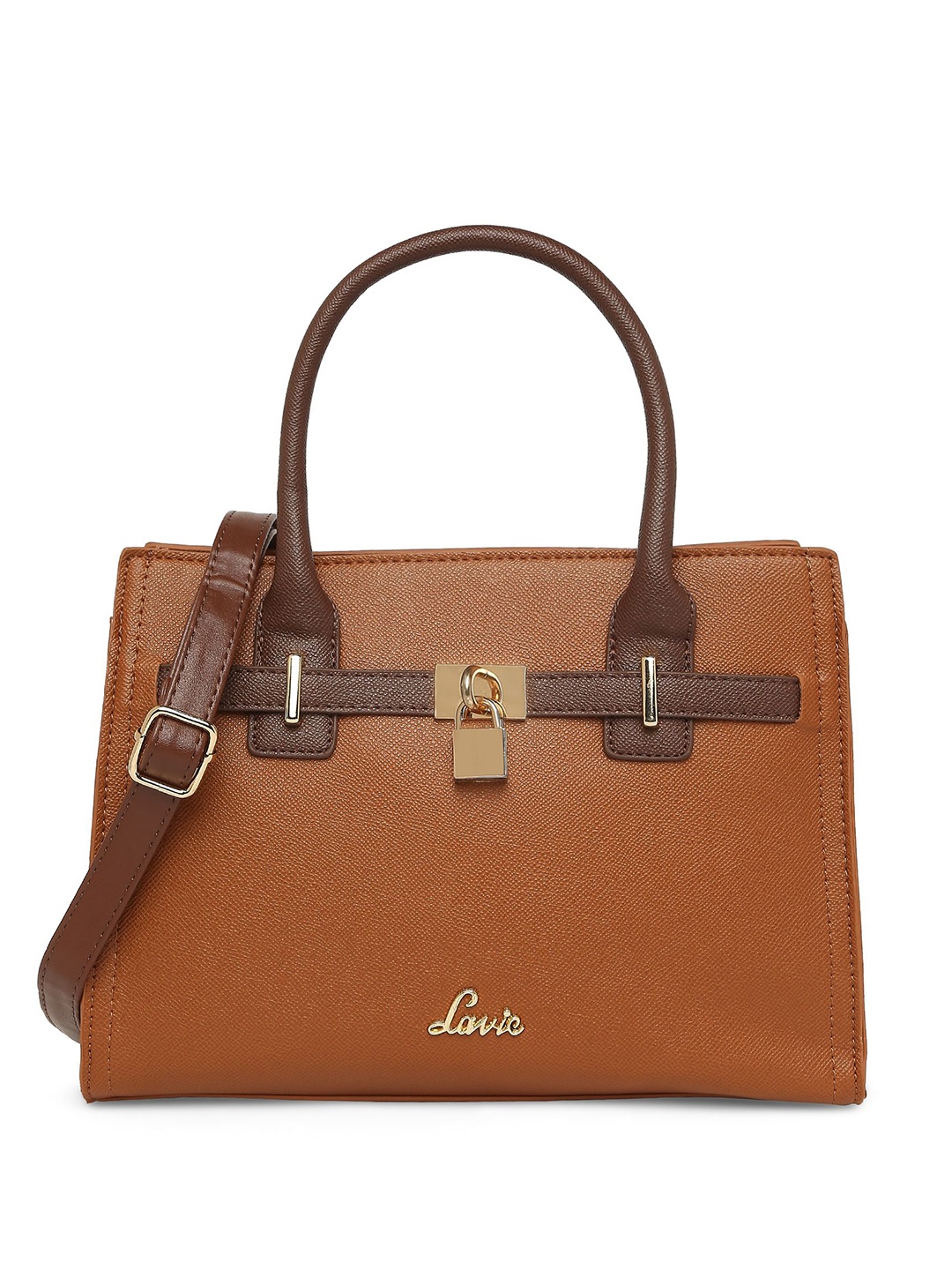 

Lavie Textured Buckle Structured Shoulder Bag, Brown