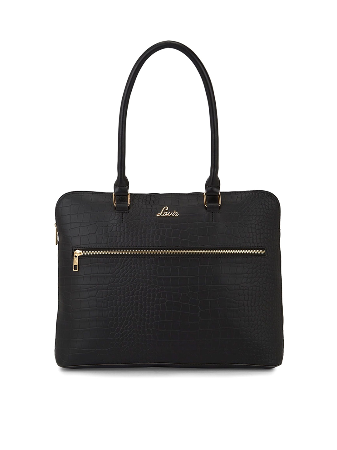 

Lavie Up to 12 inch Textured Laptop Bag, Black
