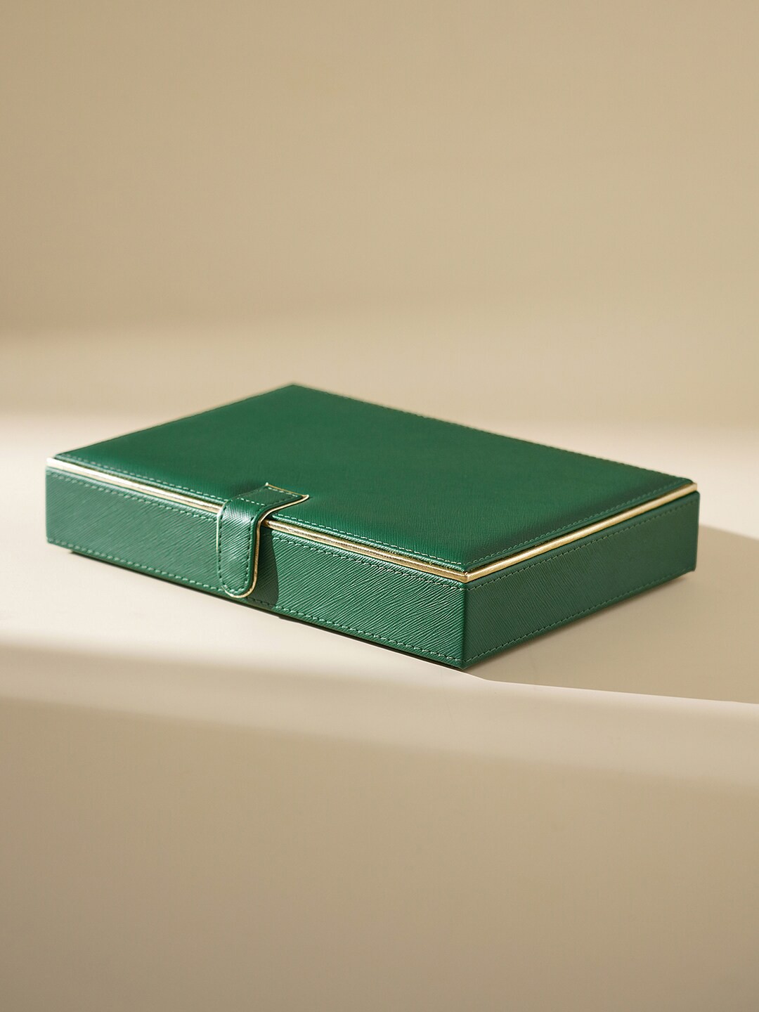 

Pure Home and Living Green Faux Leather Jewellery Box