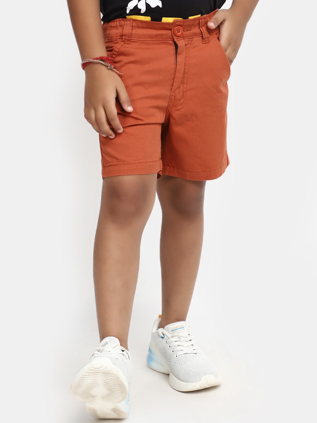

V-Mart Boys Mid Rise Cotton Shorts, Red