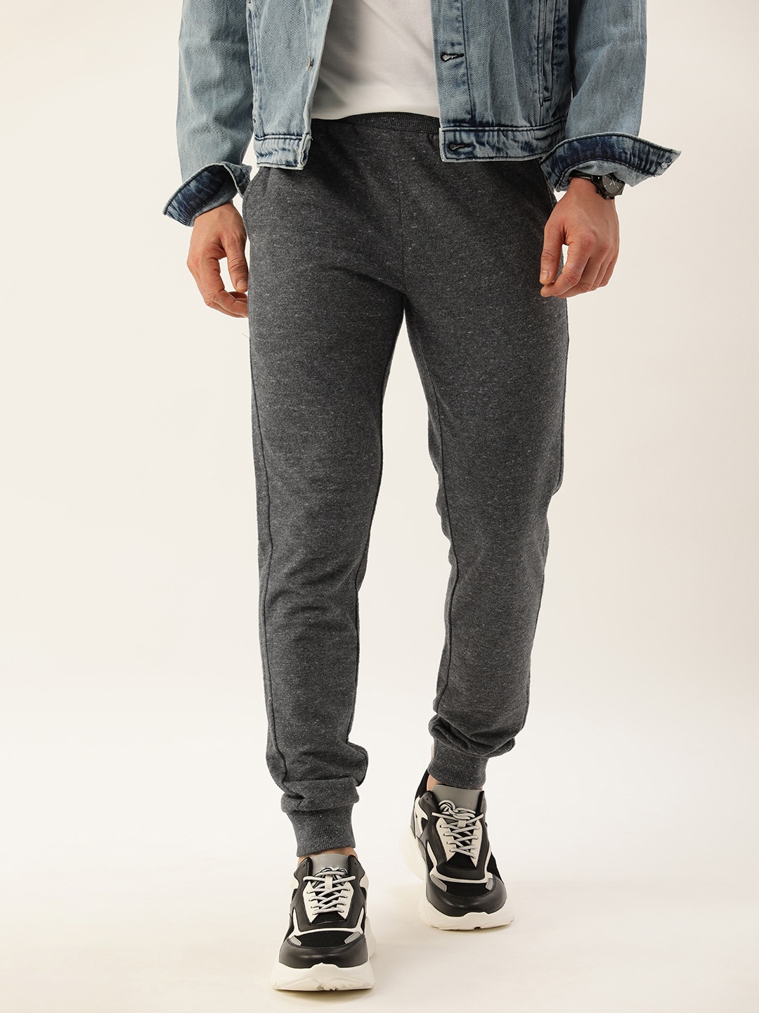 

Kook N Keech Men Slim Fit Joggers, Charcoal