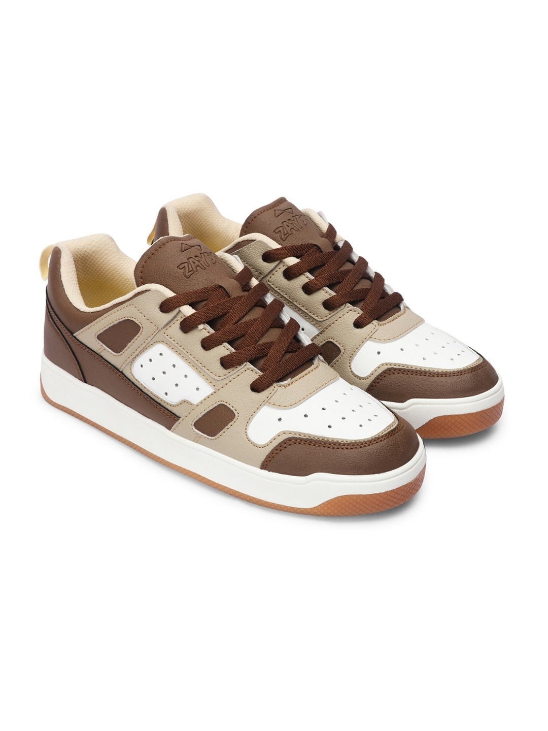 

ZAYDN Men Colourblocked Lace-Ups Sneakers, White