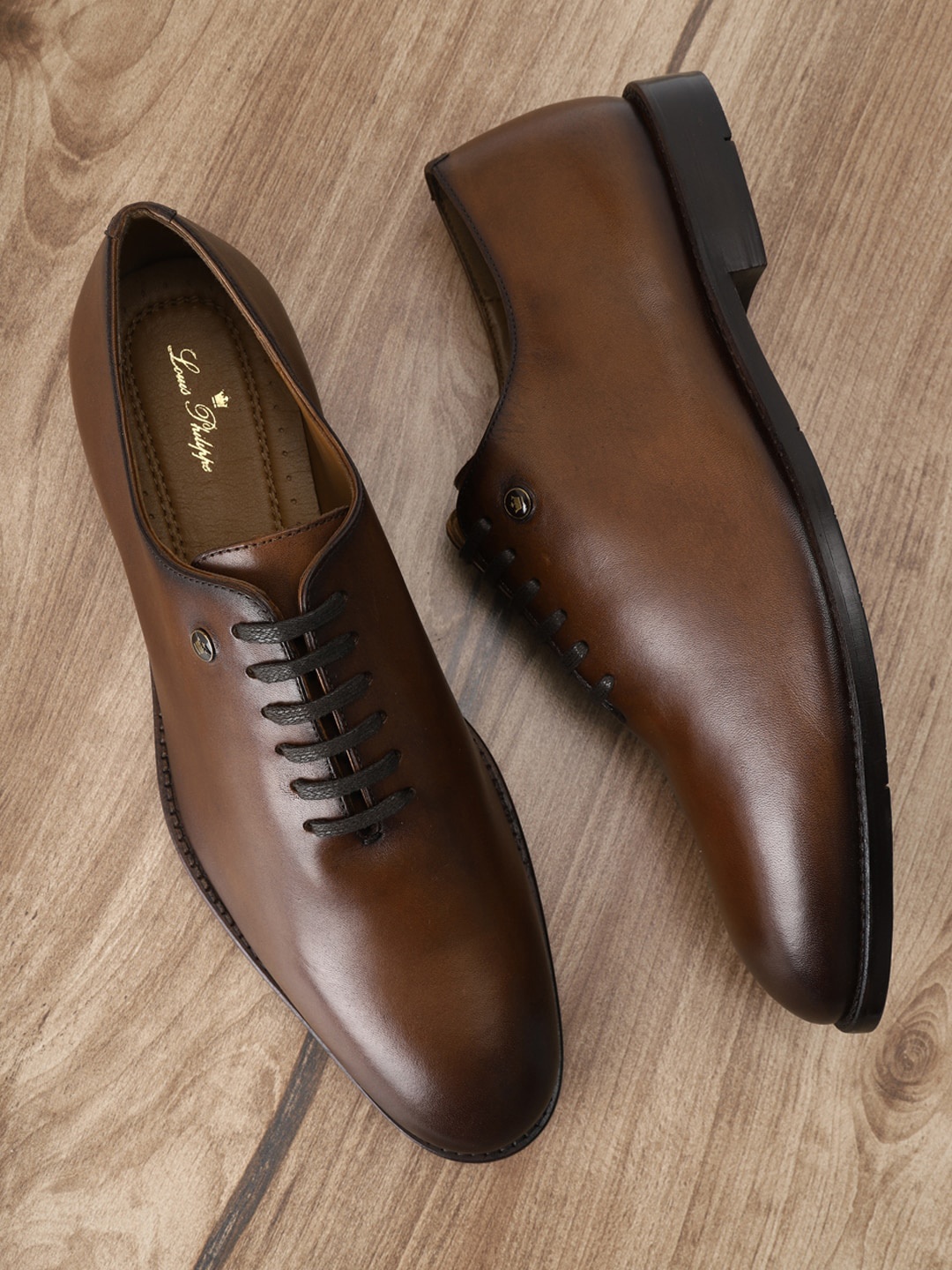 

Louis Philippe Men Leather Oxfords Shoes, Brown