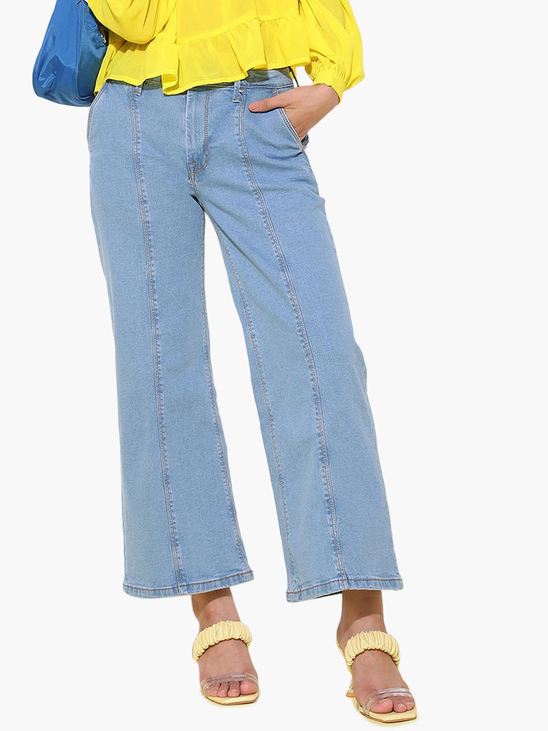 

Virgio Women Flared Clean Look Jeans, Blue