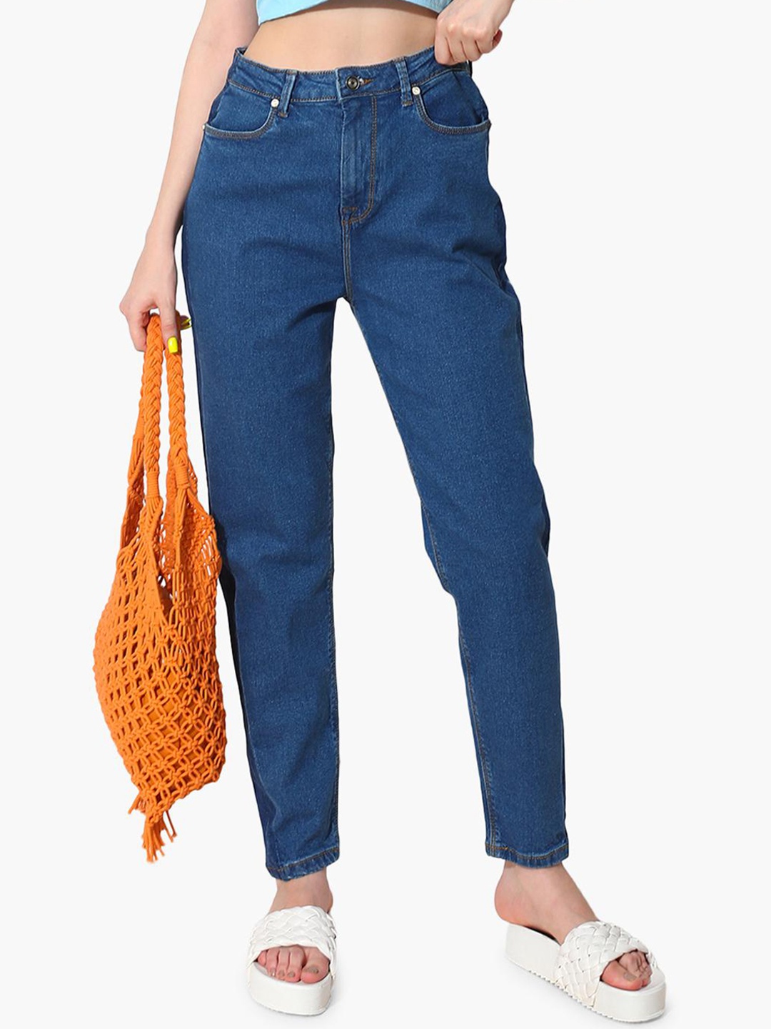 

Virgio Women Slim Fit High-Rise Jeans, Blue