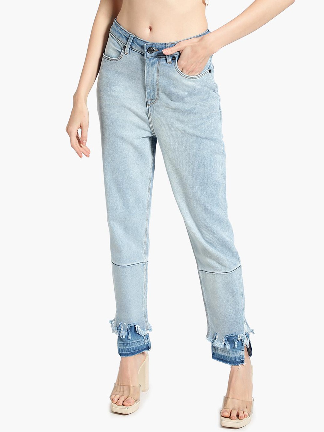 

Virgio Women Relaxed Fit Clean Look Jeans, Blue