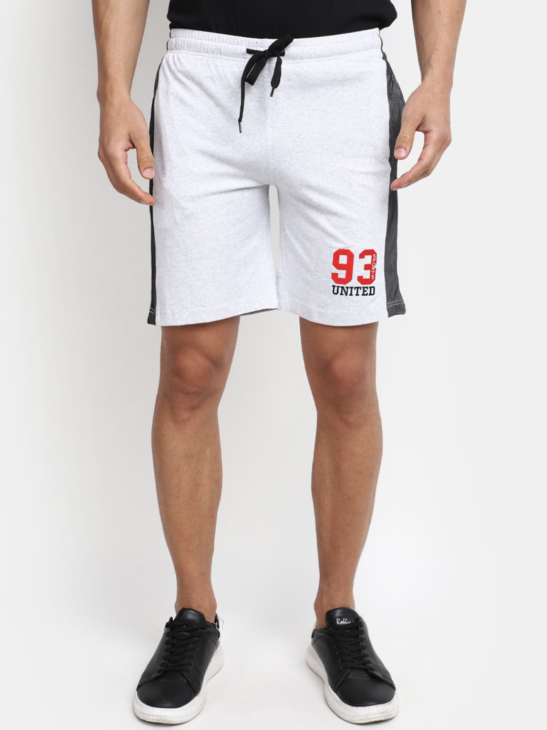 

V-Mart Men Cotton Sports Shorts, White