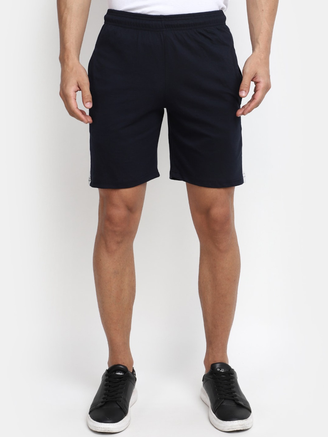 

V-Mart Men Mid Rise Colourblocked Shorts, Blue