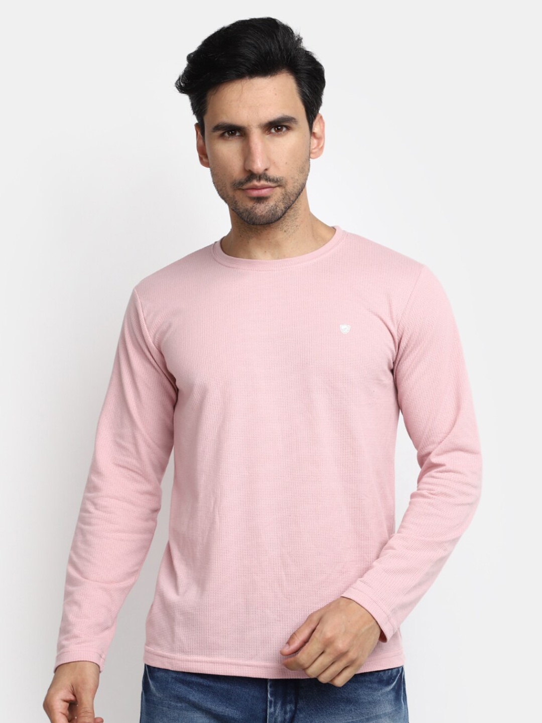 

V-Mart Long Sleeves Slim Fit Cotton T-shirt, Pink