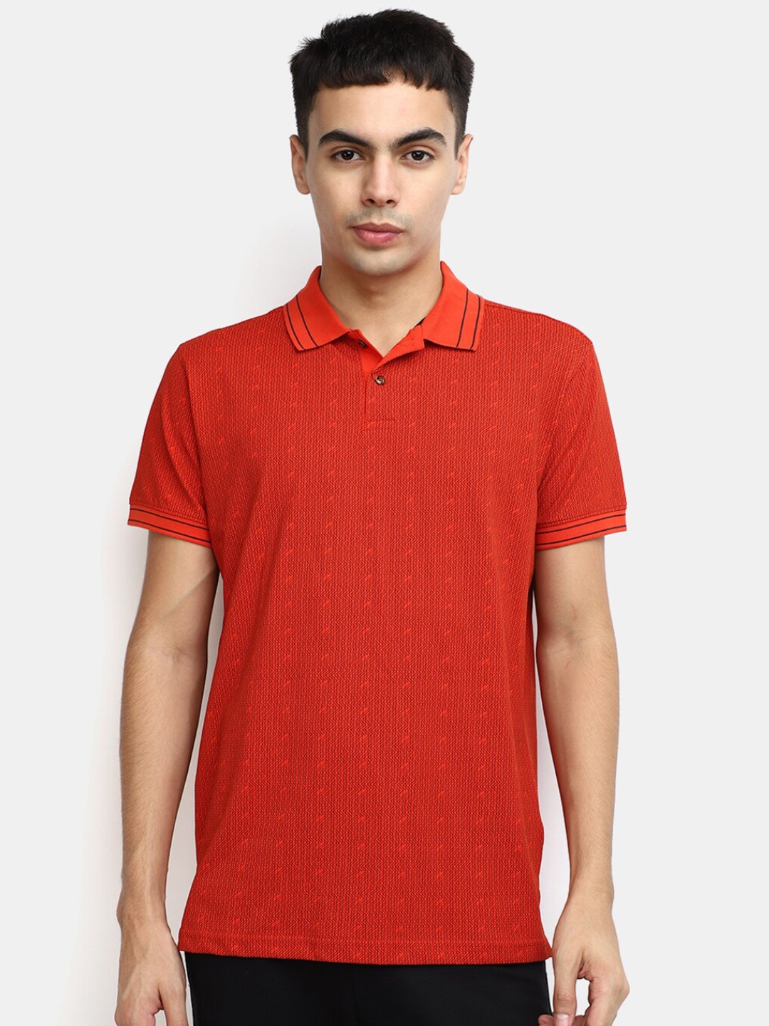 

V-Mart Polo Collar Cotton Regular T-shirt, Orange