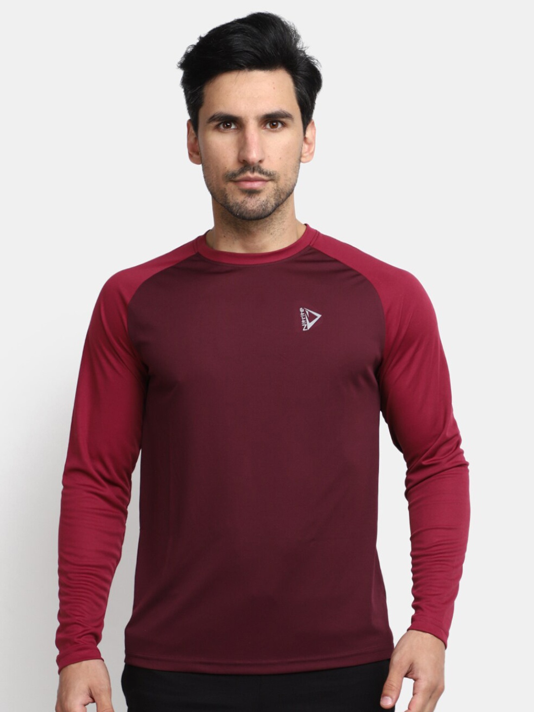 

V-Mart Slim Fit Cotton T-shirt, Maroon