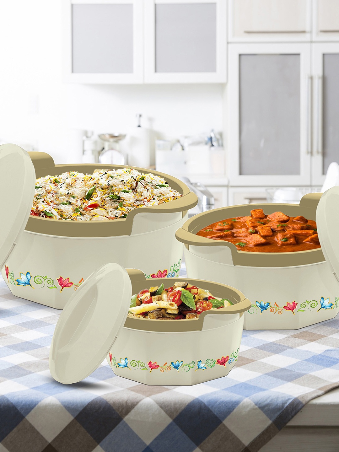 

Milton Cream-Coloured Set of 3 Elegance Jr Inner Steel Casserole Gift Set