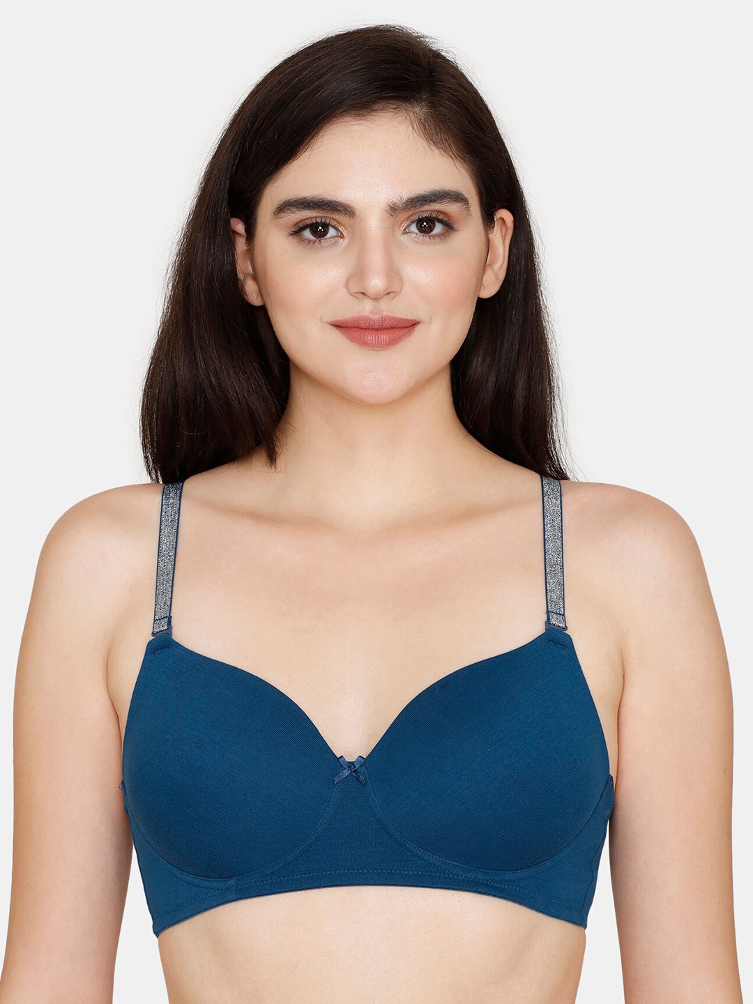 

Zivame Half Coverage Lightly Padded T-shirt Bra With All Day Comfort, Teal