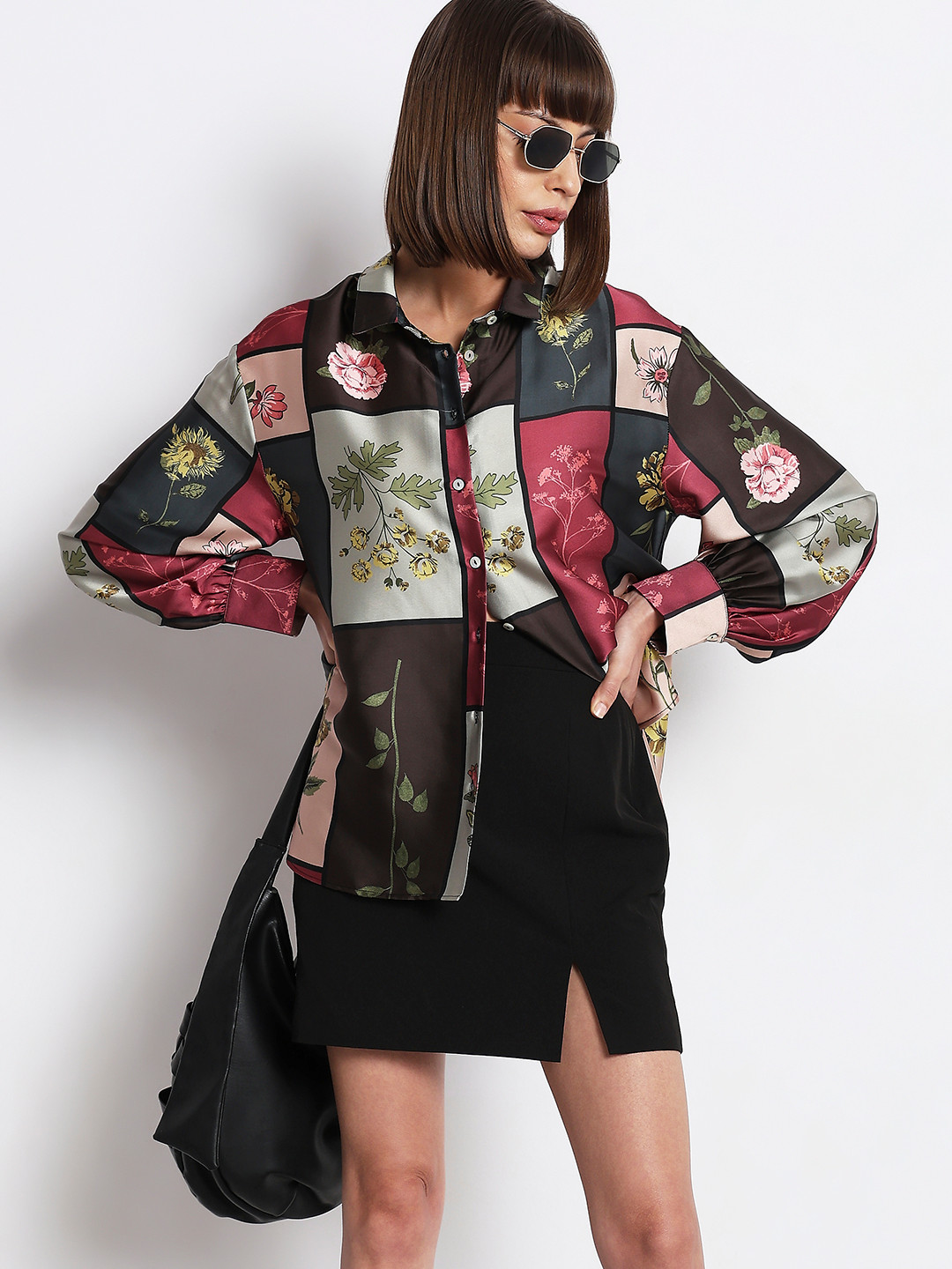

Vero Moda Floral Printed Casual Shirt, Black