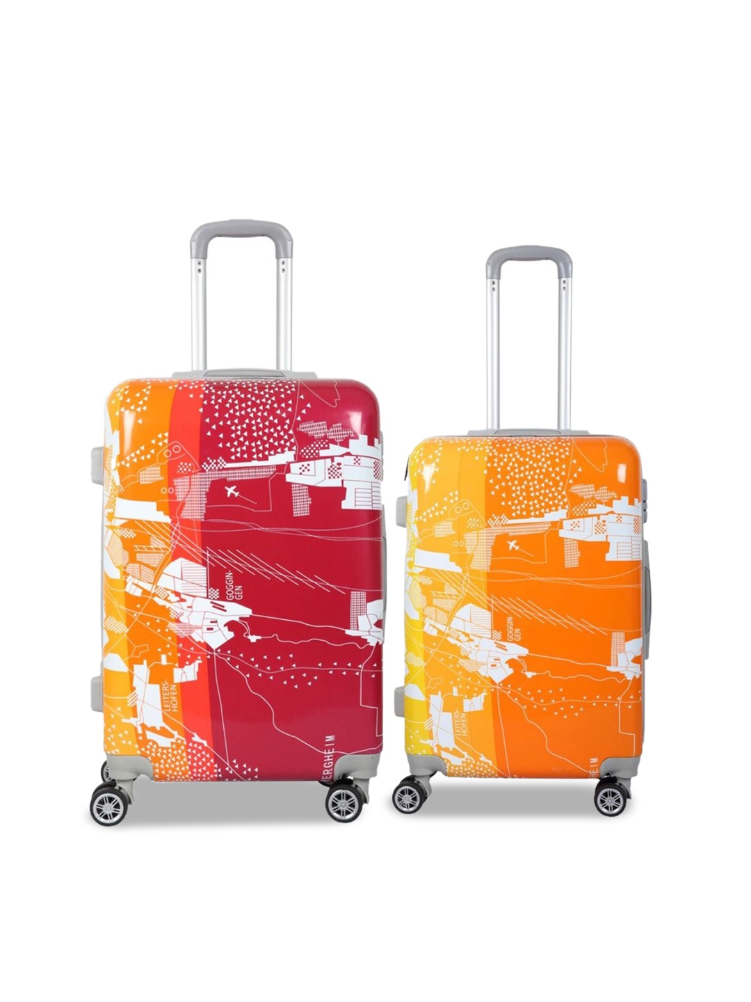 

Polo Class Set Of 2 Printed Hard-Sided Trolley Bags, Red