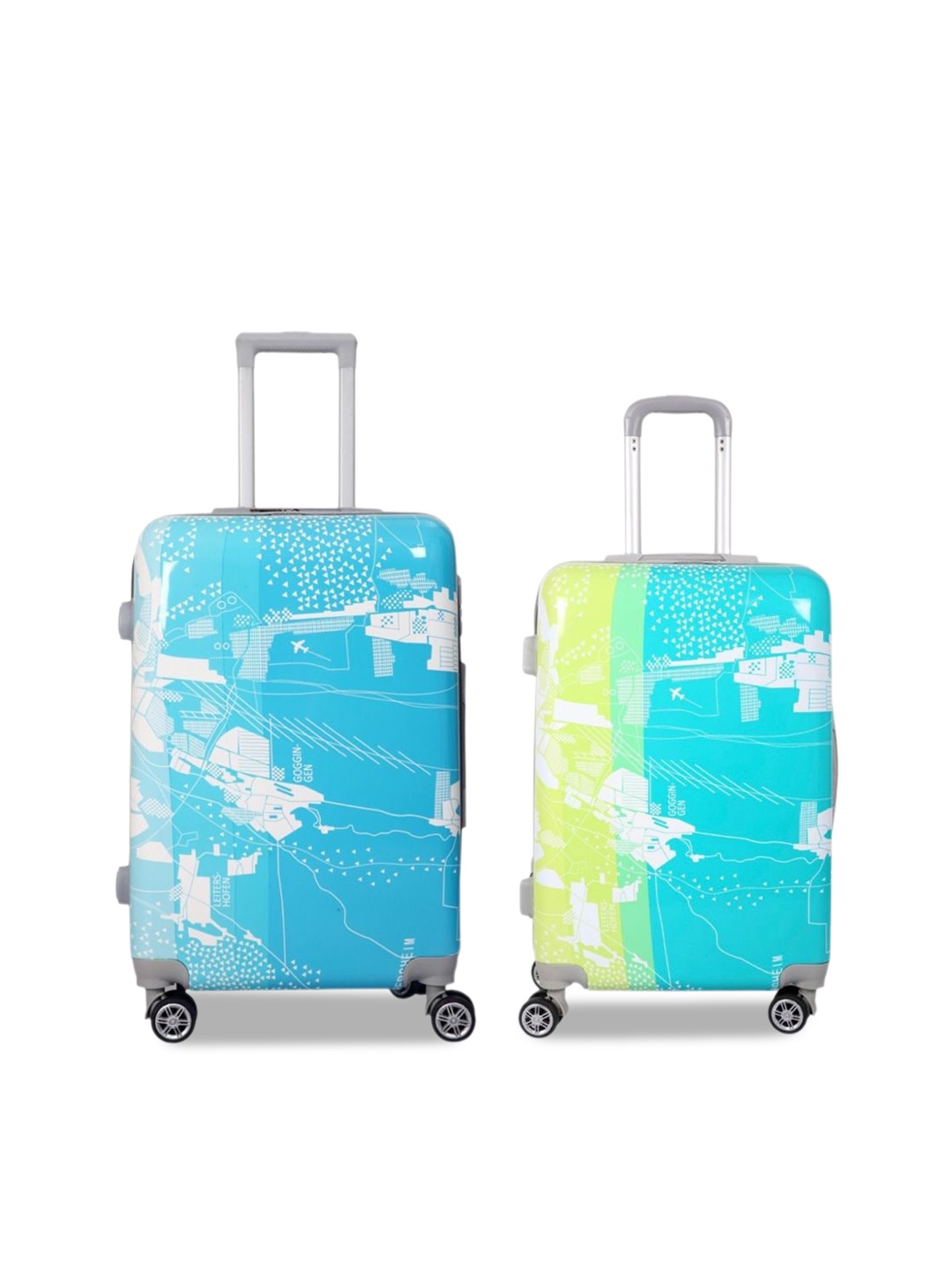 

Polo Class Set Of 2 Printed Hard-Sided Trolley Bags, Blue