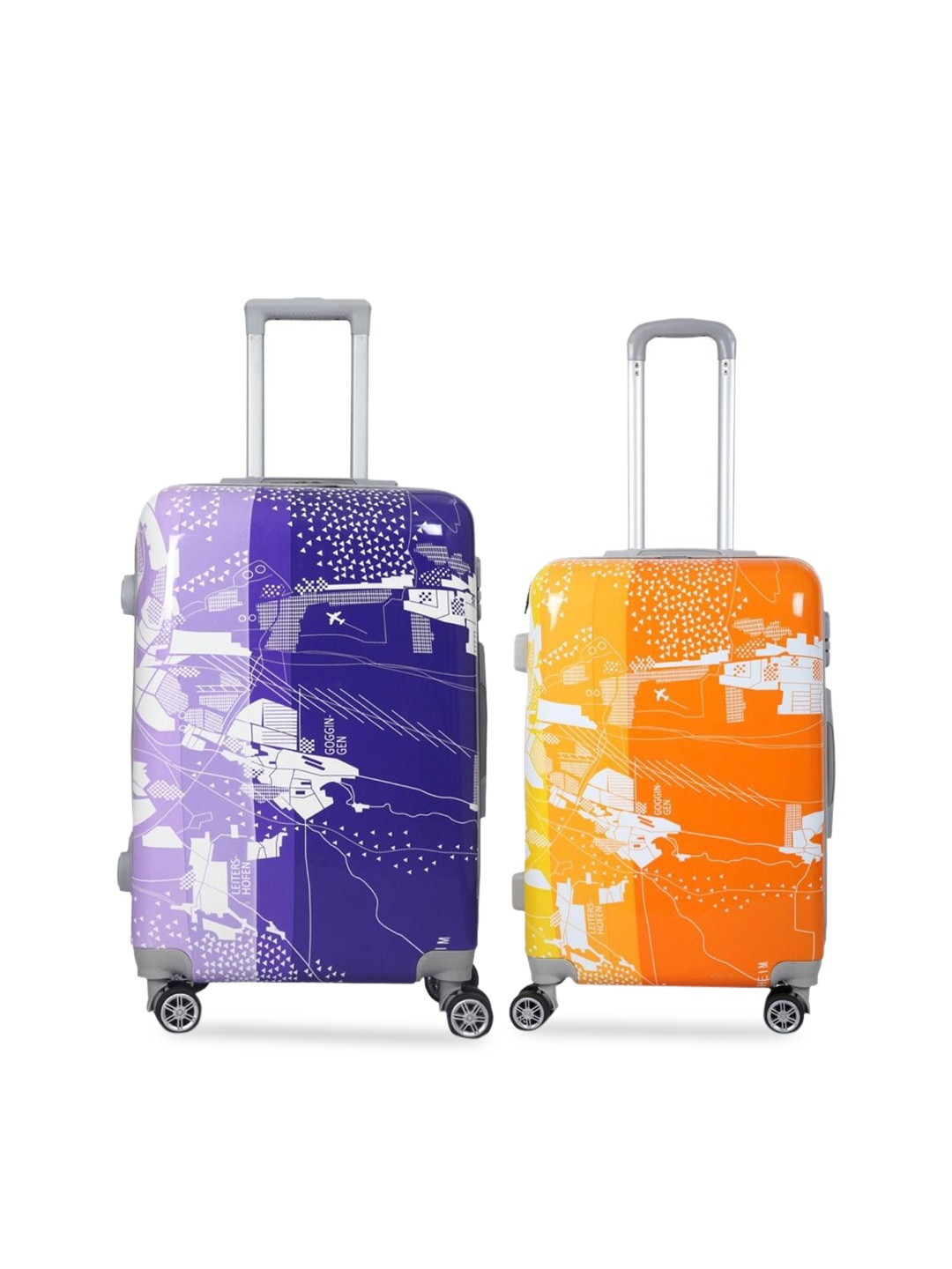 

Polo Class Set Of 2 Printed Hard-Sided Trolley Bags, Purple