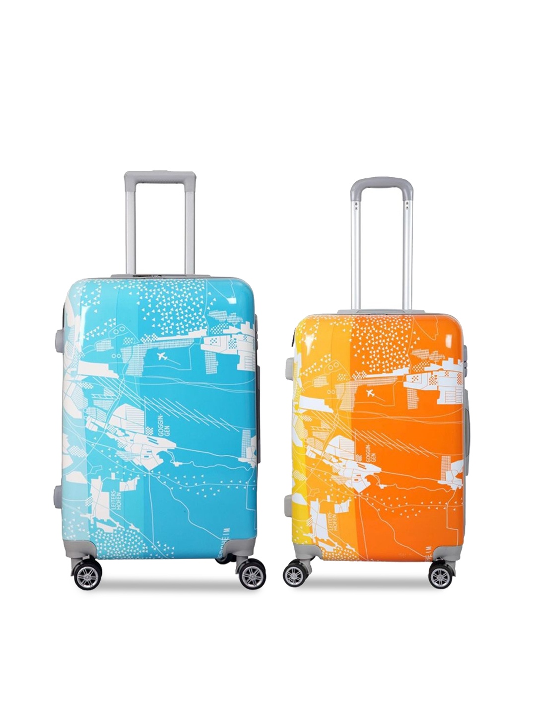 

Polo Class Set Of 2 Printed Hard-Sided Trolley Bags, Blue