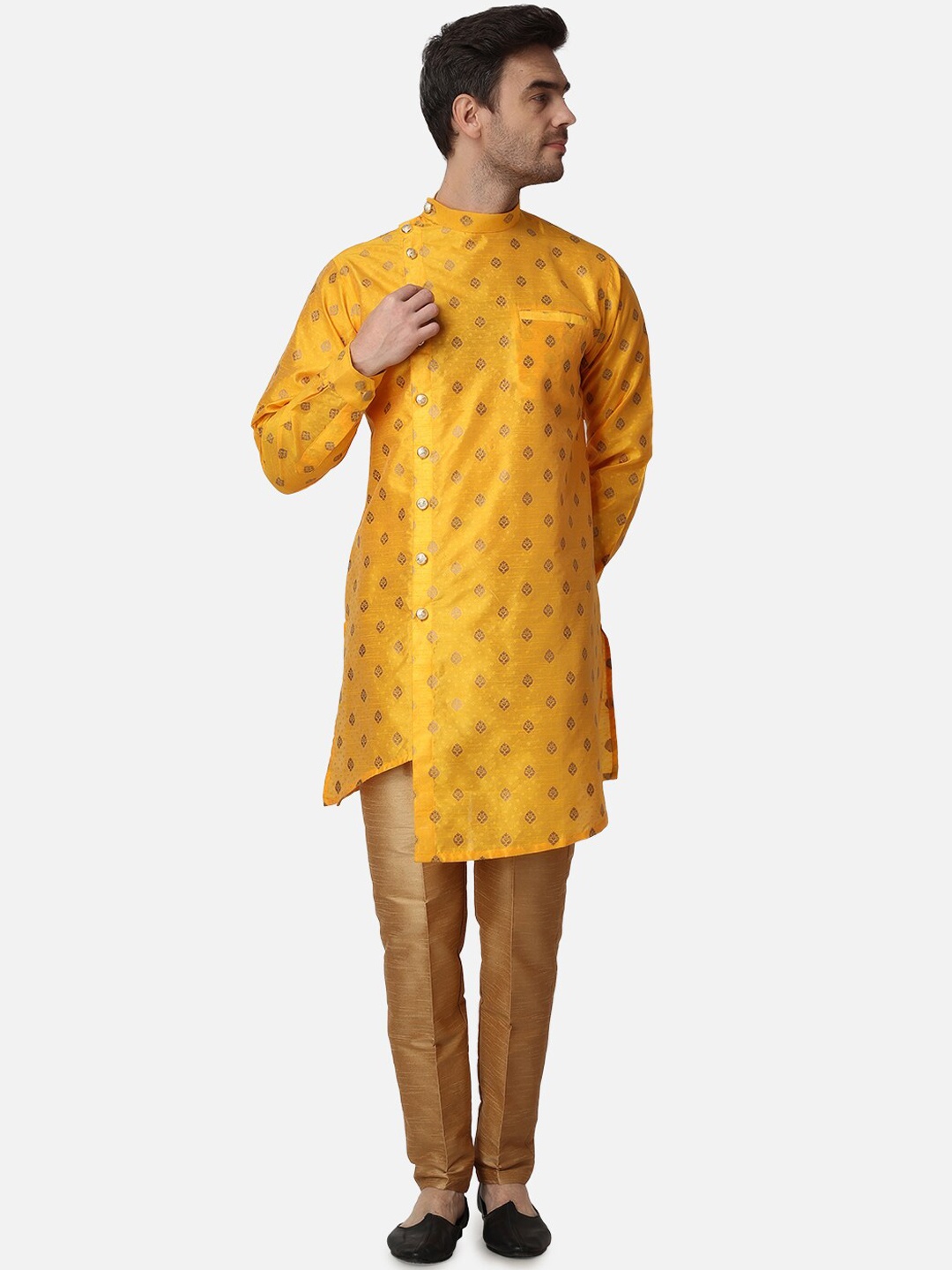 

ROYAL KURTA Ethnic Motifs Printed Kurta, Mustard