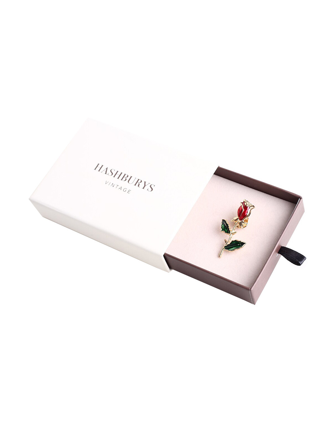 

Hashburys Rose Lapel Pin, Gold