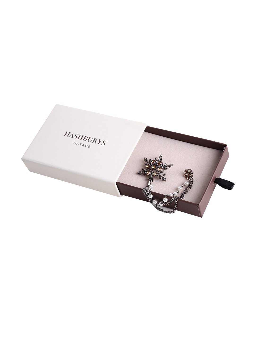 

Hashburys Vintage Chain Brooch, Silver