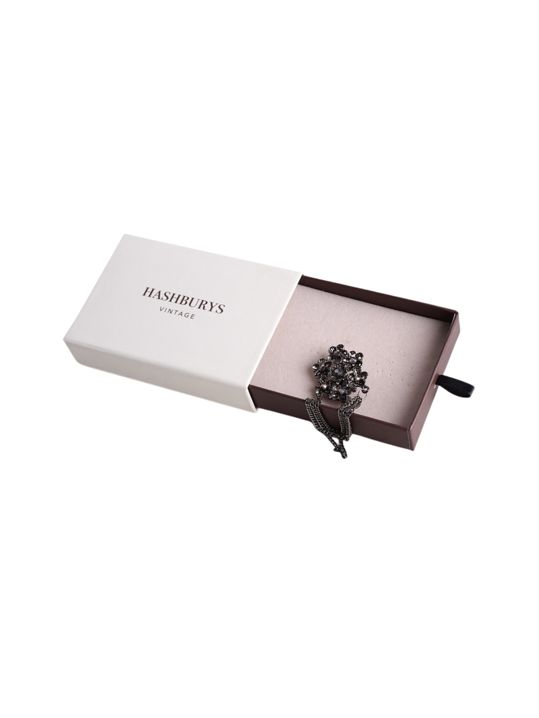 

Hashburys Vintage Chain Brooch, Silver