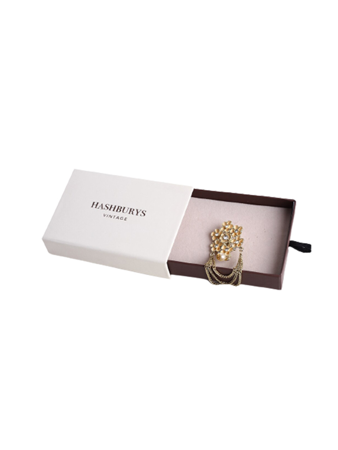 

Hashburys Vintage Chain Brooch, Yellow