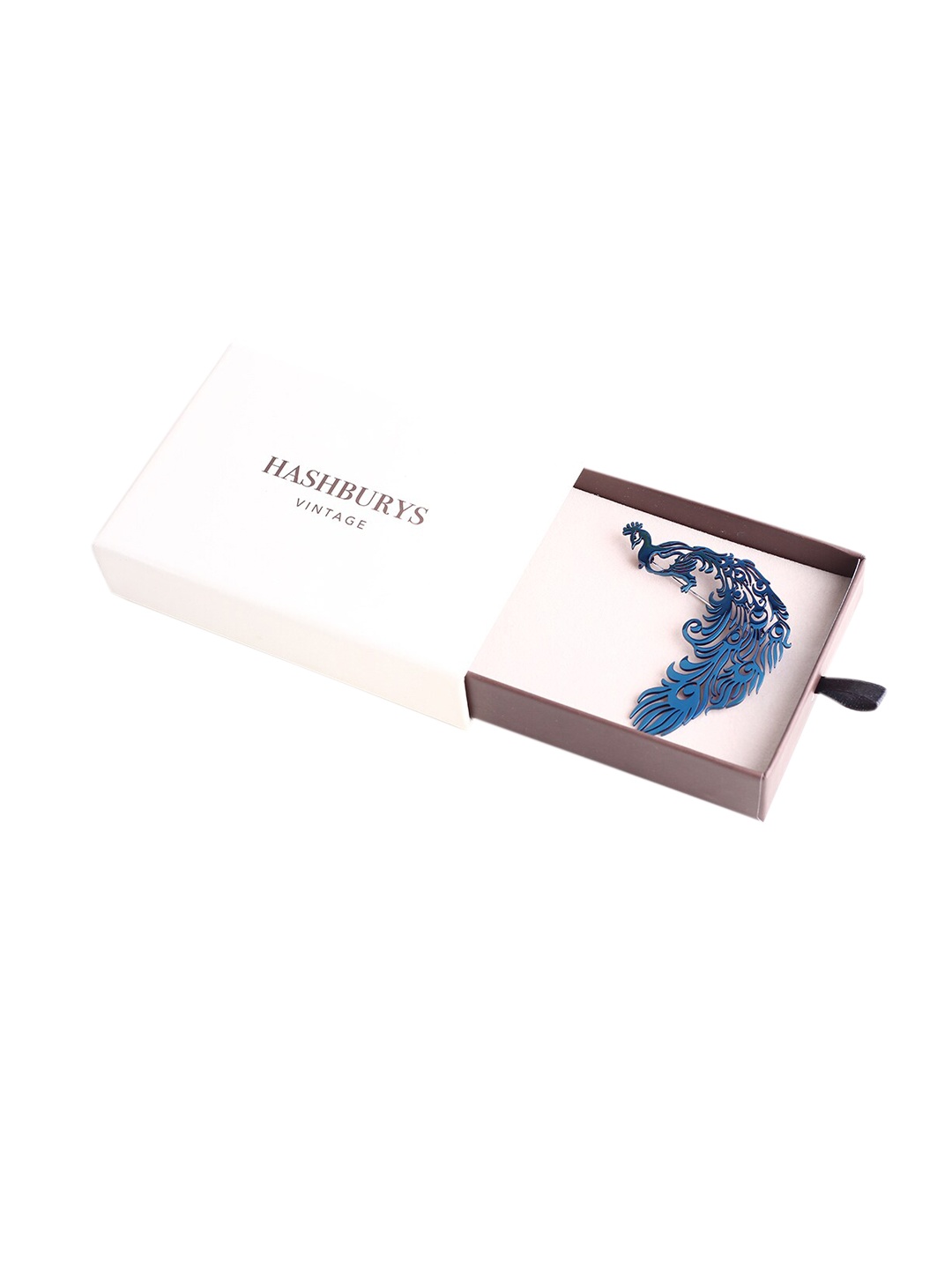 

Hashburys Peacock Lapel Pin Brooch, Blue