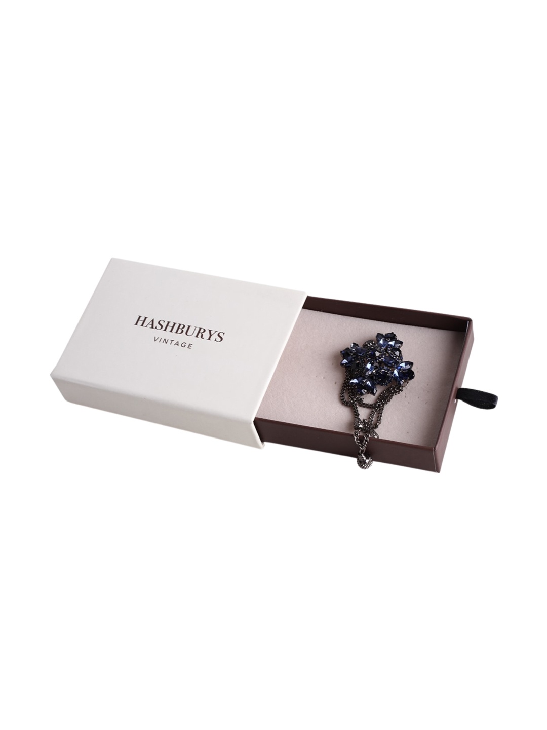 

Hashburys Vintage Chain Brooch, Silver