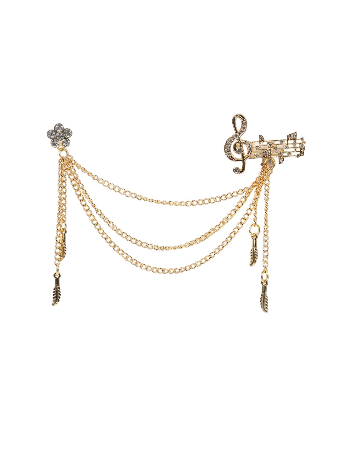 

Hashburys Vintage Chain Brooch, Gold